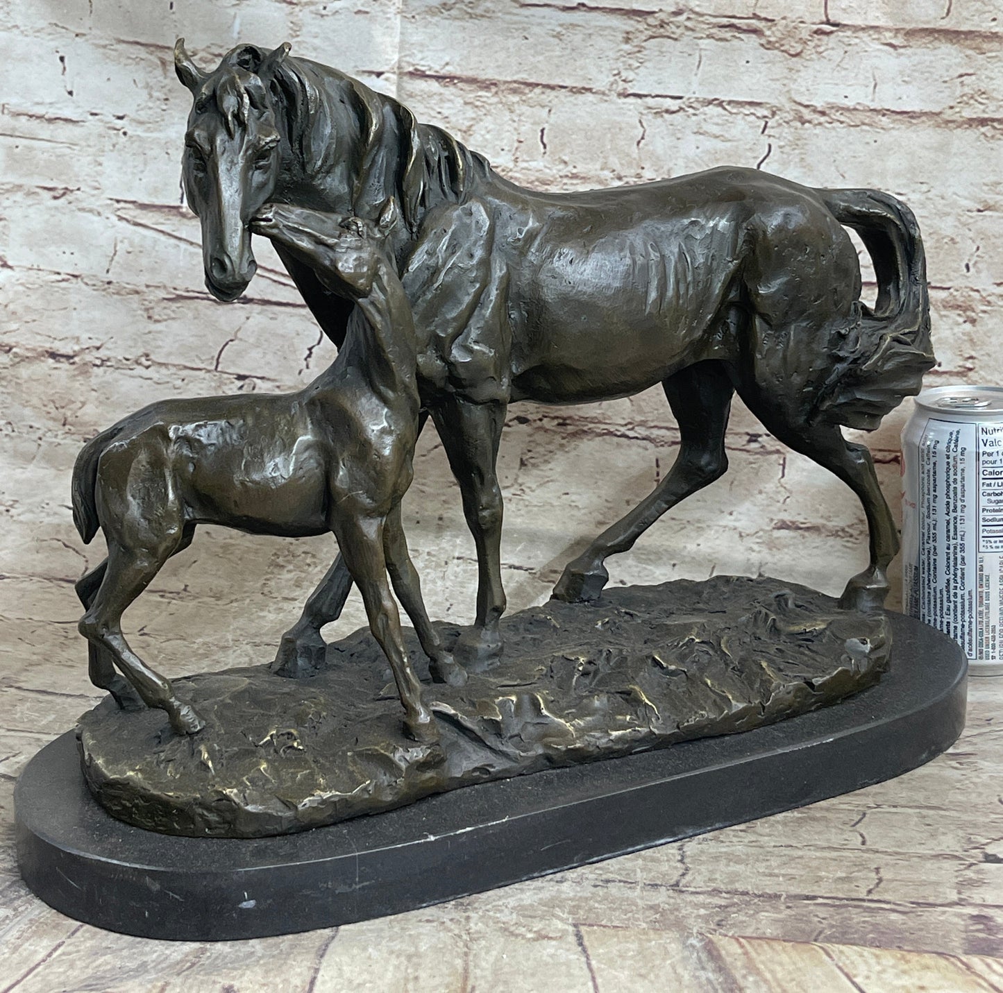 Mare & Foal Love Bronze Sculpture by Milo