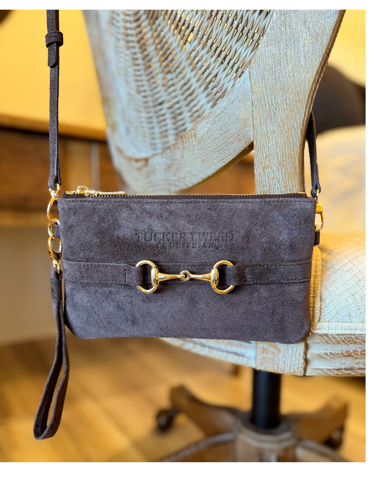Wellington Wristlet Espresso Suede Edition