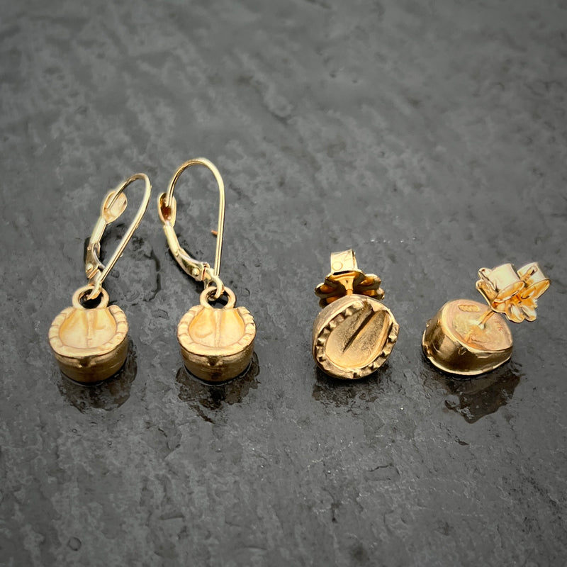 Pony Hoofprint Earrings in 14K Gold