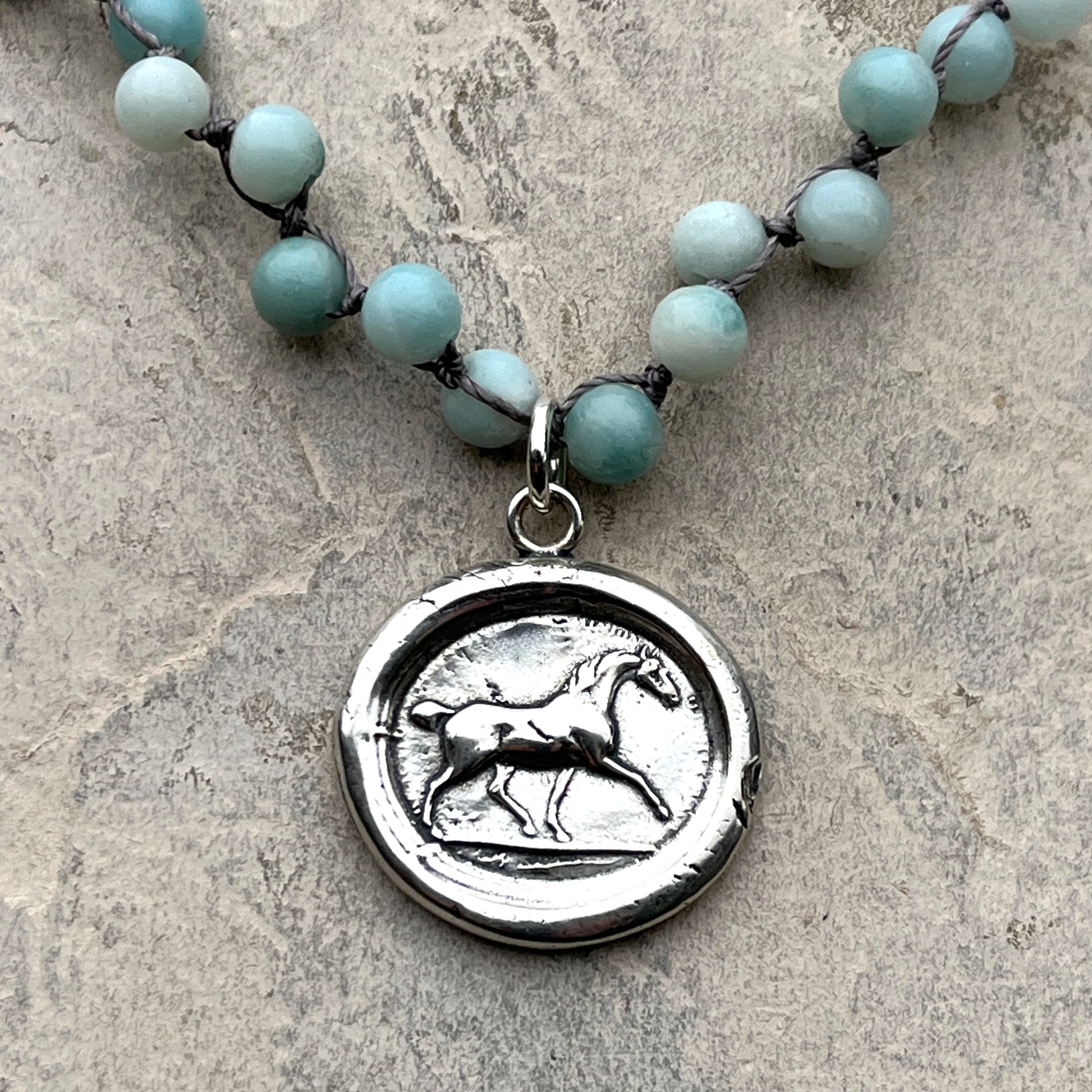 Equestrian Wax Stamp Necklace