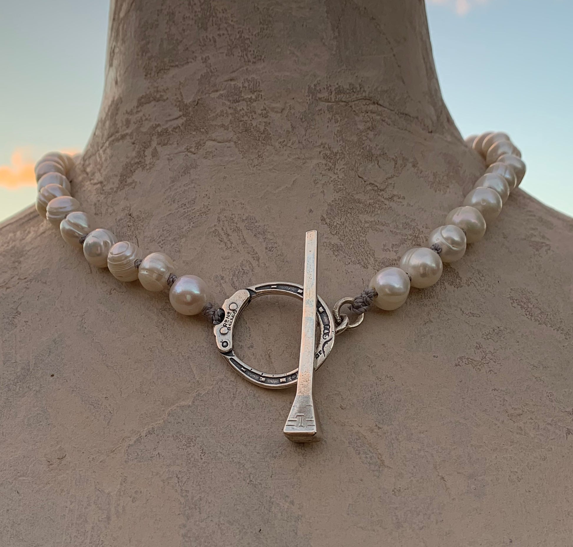 Hooflinks Necklace on Pearls
